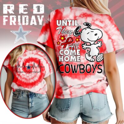 Dallas Cowboys | Premium NFL Snoopy Red Friday 3D Shirt