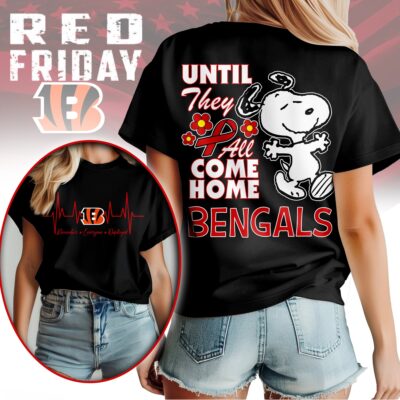 Cincinnati Bengals | Premium NFL Snoopy Red Friday 3D Shirt