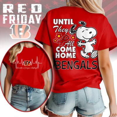 Cincinnati Bengals | Premium NFL Snoopy Red Friday 3D Shirt