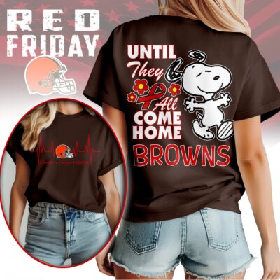 Cleveland Browns | Premium NFL Snoopy Red Friday 3D Shirt