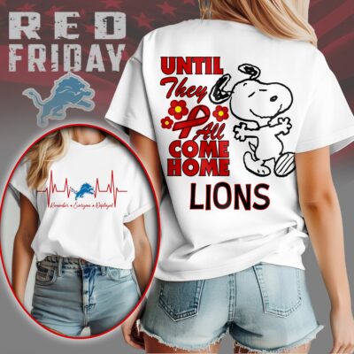 Detroit Lions | Premium NFL Snoopy Red Friday 3D Shirt
