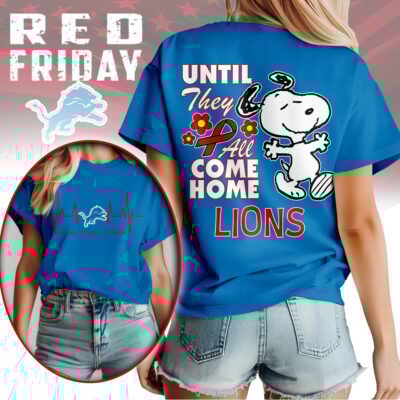 Detroit Lions | Premium NFL Snoopy Red Friday 3D Shirt