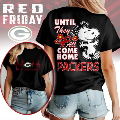 Green Bay Packers | Premium NFL Snoopy Red Friday 3D Shirt