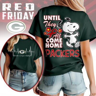 Green Bay Packers | Premium NFL Snoopy Red Friday 3D Shirt