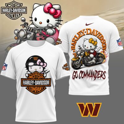 Washington Commanders | Premium NFL Hello Kitty Harley Davidson 3D Shirt