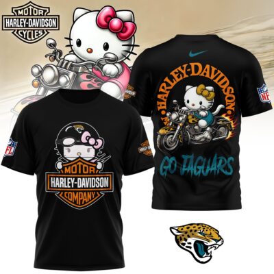 Jacksonville Jaguars | Premium NFL Hello Kitty Harley Davidson 3D Shirt