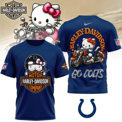 Indianapolis Colts | Premium NFL Hello Kitty Harley Davidson 3D Shirt