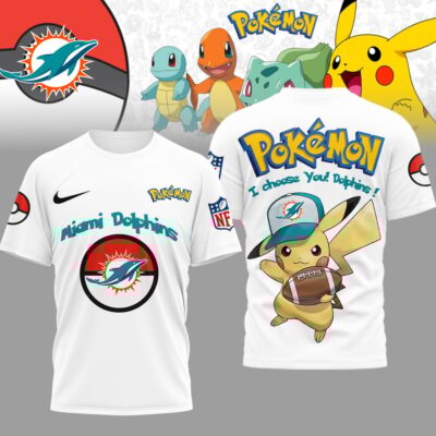 Miami Dolphins | Premium NFL I Choose You Pikachu 3D Shirt