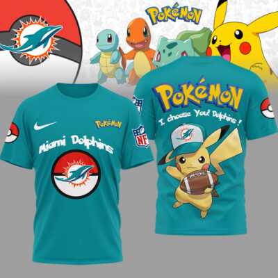 Miami Dolphins | Premium NFL I Choose You Pikachu 3D Shirt