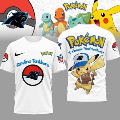 Carolina Panthers | Premium NFL I Choose You Pikachu 3D Shirt