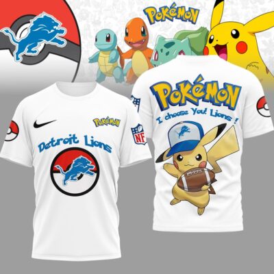 Detroit Lions | Premium NFL I Choose You Pikachu 3D Shirt