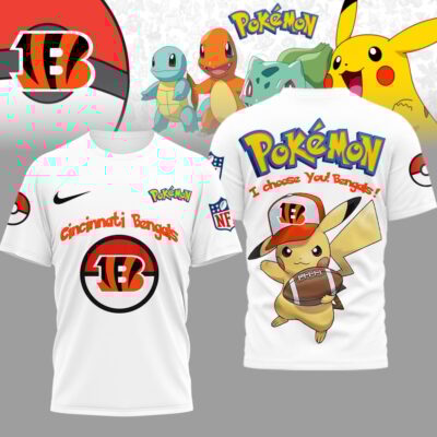 Cincinnati Bengals | Premium NFL I Choose You Pikachu 3D Shirt