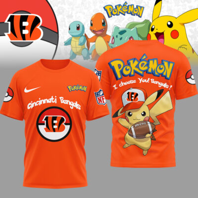 Cincinnati Bengals | Premium NFL I Choose You Pikachu 3D Shirt