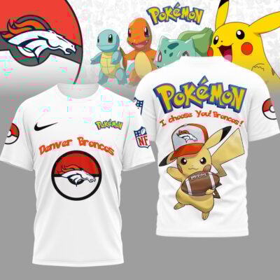 Denver Broncos | Premium NFL I Choose You Pikachu 3D Shirt
