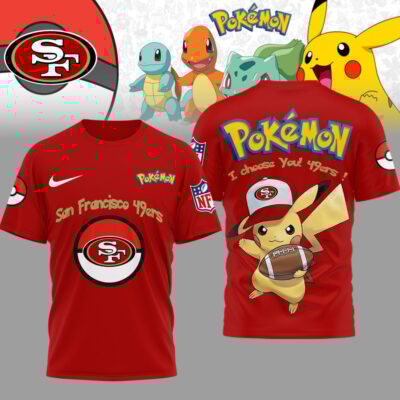 San Francisco 49ers | Premium NFL I Choose You Pikachu 3D Shirt