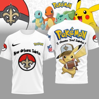 New Orleans Saints | Premium NFL I Choose You Pikachu 3D Shirt