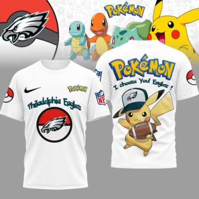 Philadelphia Eagles | Premium NFL I Choose You Pikachu 3D Shirt