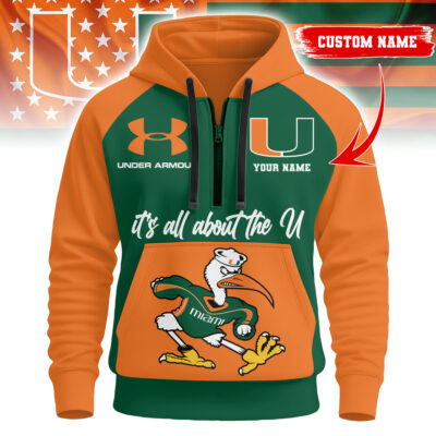 Miami Hurricanes | Premium NCAA Under Armour Halfzip Hoodie