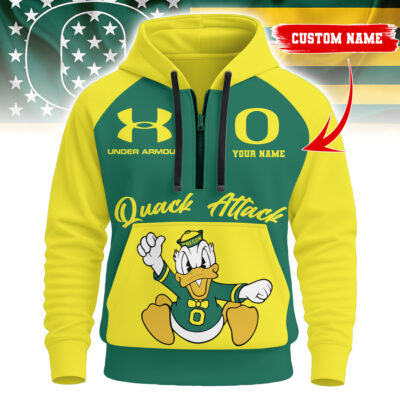 Oregon Ducks | Premium NCAA Under Armour Halfzip Hoodie - M