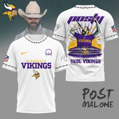 Minnesota Vikings | Premium NFL Post Malone Fan 3D Shirt
