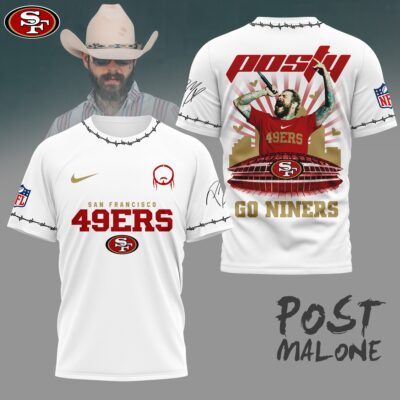 San Francisco 49ers | Premium NFL Post Malone Fan 3D Shirt