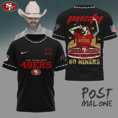 San Francisco 49ers | Premium NFL Post Malone Fan 3D Shirt