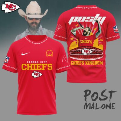 Kansas City Chiefs | Premium NFL Post Malone Fan 3D Shirt