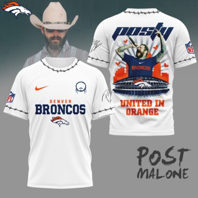 Denver Broncos | Premium NFL Post Malone Fan 3D Shirt
