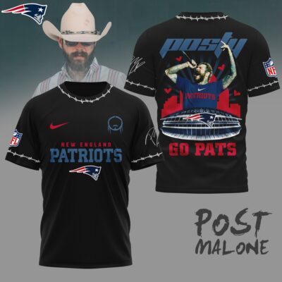 New England Patriots | Premium NFL Post Malone Fan 3D Shirt