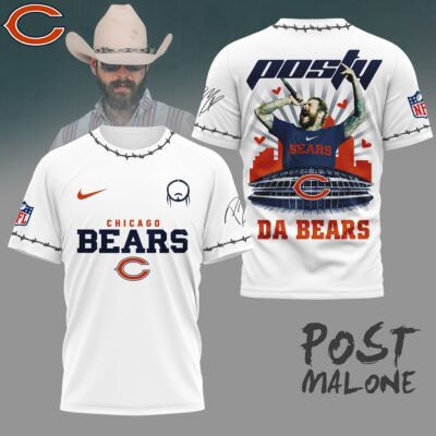 Chicago Bears | Premium NFL Post Malone Fan 3D Shirt