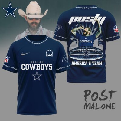 Dallas Cowboys | Premium NFL Post Malone Fan 3D Shirt