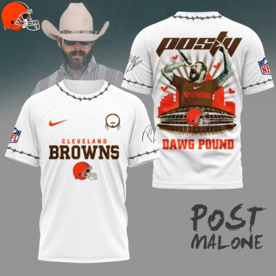 Cleveland Browns | Premium NFL Post Malone Fan 3D Shirt