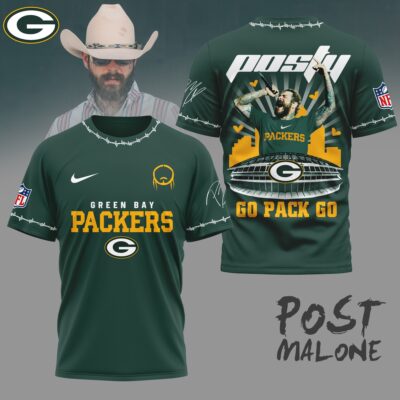 Green Bay Packers | Premium NFL Post Malone Fan 3D Shirt