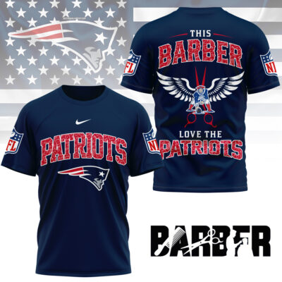 New England Patriots | Premium NFL Barber Fan 3D Shirt