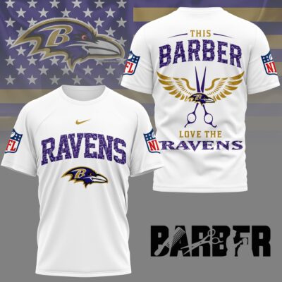 Baltimore Ravens | Premium NFL Barber Fan 3D Shirt
