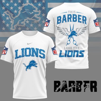 Detroit Lions | Premium NFL Barber Fan 3D Shirt