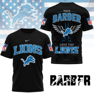 Detroit Lions | Premium NFL Barber Fan 3D Shirt