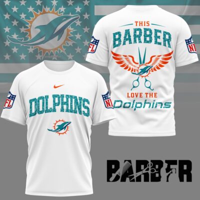 Miami Dolphins | Premium NFL Barber Fan 3D Shirt