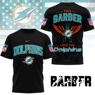 Miami Dolphins | Premium NFL Barber Fan 3D Shirt