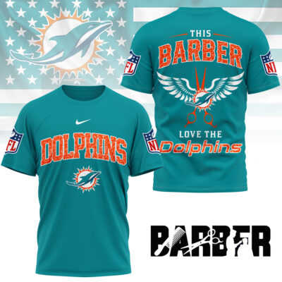 Miami Dolphins | Premium NFL Barber Fan 3D Shirt