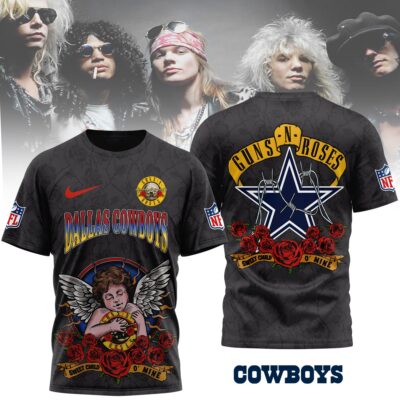 Dallas Cowboys | Premium NFL Guns N Roses 3D Shirt - S