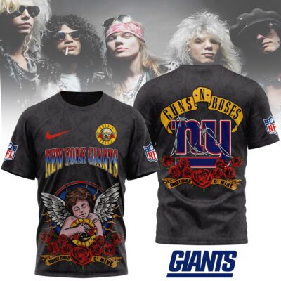New York Giants | Premium NFL Guns N Roses 3D Shirt