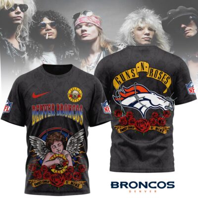 Denver Broncos | Premium NFL Guns N Roses 3D Shirt