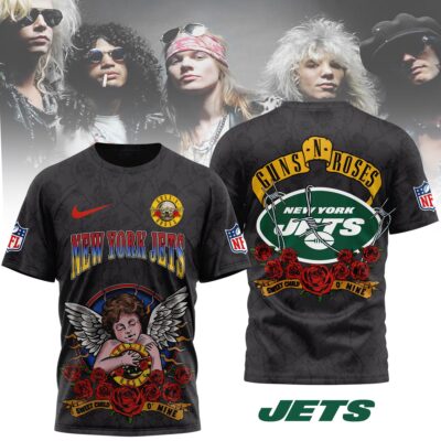 New York Jets | Premium NFL Guns N Roses 3D Shirt