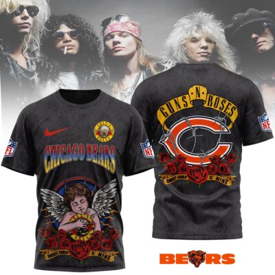 Chicago Bears | Premium NFL Guns N Roses 3D Shirt - XL