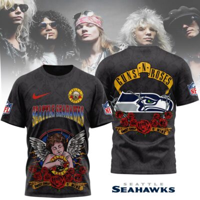 Seattle Seahawks | Premium NFL Guns N Roses 3D Shirt