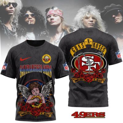 San Francisco 49ers | Premium NFL Guns N Roses 3D Shirt - M