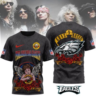 Philadelphia Eagles | Premium NFL Guns N Roses 3D Shirt - L