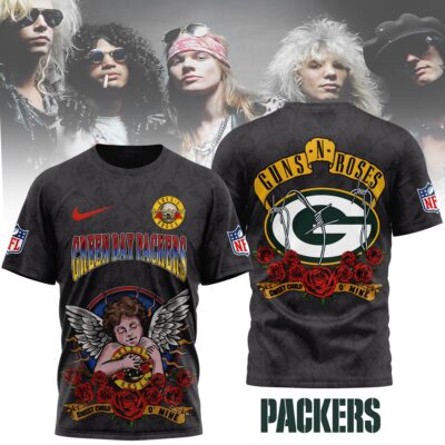 Green Bay Packers | Premium NFL Guns N Roses 3D Shirt - 5XL