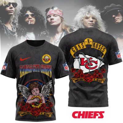 Kansas City Chiefs | Premium NFL Guns N Roses 3D Shirt